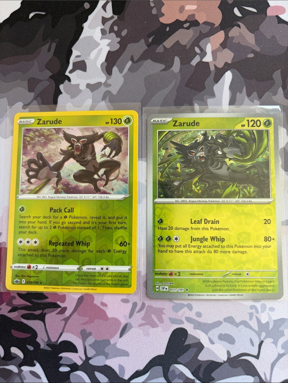 🌿 Zarude Pokémon Character Card Mini Lot | 2 Reverse Holo Cards ✨5/$25✨